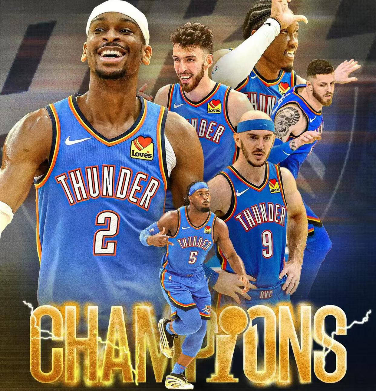 历经46年!俄克拉荷马城雷霆勇夺总冠军,SGA赛季表现堪比乔丹!