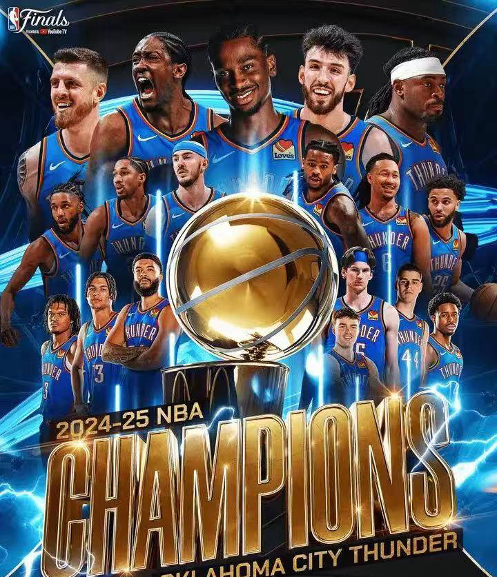 历经46年!俄克拉荷马城雷霆勇夺总冠军,SGA赛季表现堪比乔丹!